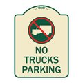 Signmission No Truck No Truck Parking WithHeavy-Gauge Aluminum Architectural Sign, 24" x 18", TG-1824-23560 A-DES-TG-1824-23560